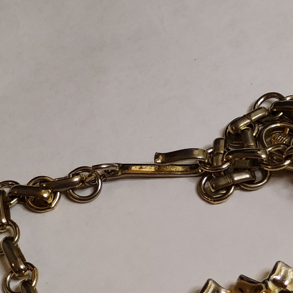 Vintage Silver/Gold Tone Coro Crystal Choker - Picture 2 of 11